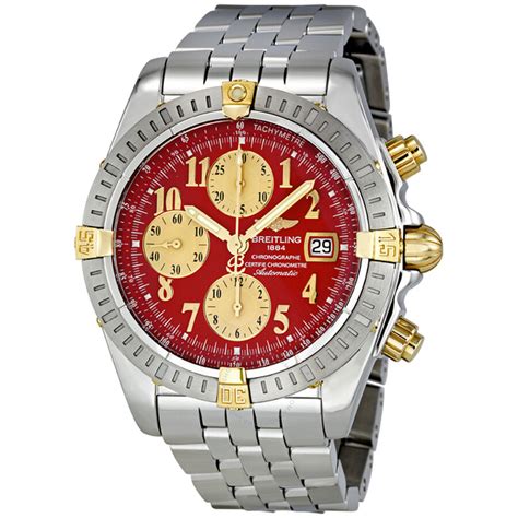 breitling automatic chronograph rotes ziffernblatt|breitling chronomat automatic price.